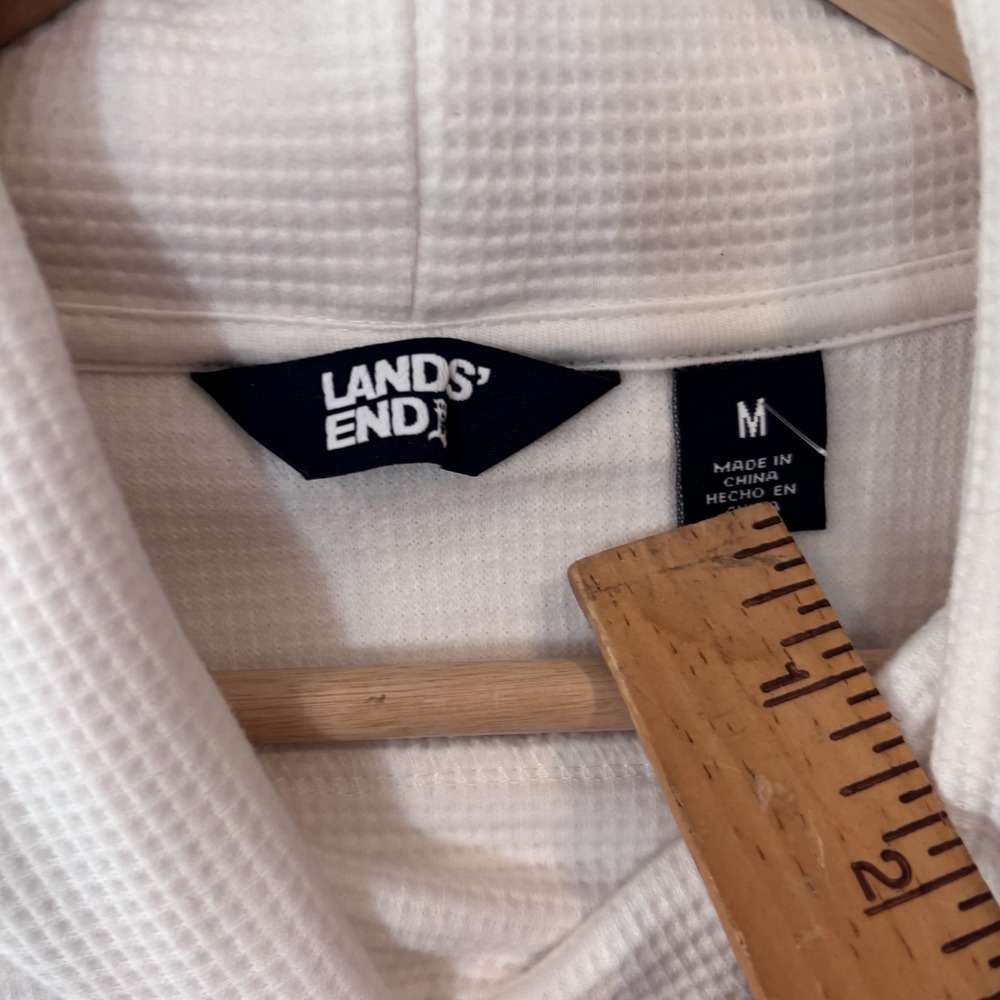 Lands End Turtle Neck Sweater White Sz‎ Medium Pull Over - Picture 3 of 4